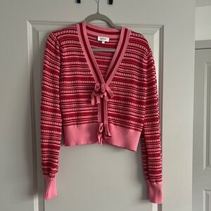 Bohme - Kiara Striped Cardigan in Pink